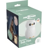 Ansmann Veilleuse Hibou Finn, lumière de nuit Blanc
