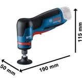 Bosch GWG 12V-50 S PROFESSIONAL meuleuse d'angle 5 cm 15000 tr/min 530 g, Meuleuse droite Bleu/Noir, 15000 tr/min, 5 cm, Batterie, 530 g, Moteur sans balai