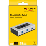 DeLOCK 87667, Switch USB Gris/Noir