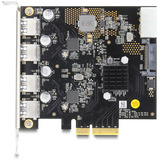 DeLOCK Carte PCI-E x4 vers 4 x USB-A 10 Gbps Double Canal, Carte d'interface 