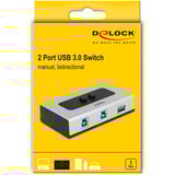 DeLOCK Commutateur USB 3.0 2 ports, Switch USB Gris/Noir