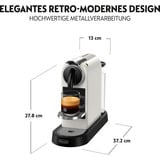 DeLonghi Citiz EN167.W Entièrement automatique Machine à expresso 1 L, Machine à capsule Blanc, Machine à expresso, 1 L, Capsule de café, 1260 W, Blanc