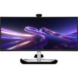 Dell Webcam USB-C Pro P3426WEV pour moniteur 34.1" UltraWide incurvé Noir/argent, 1x DisplayPort, 1x HDMI, 2x USB-C, 3x USB-A, 1x RJ-45, 86,6 cm (34.1"), 3440 x 1440 pixels, Wide Quad HD, LCD, 8 ms, Noir, Argent