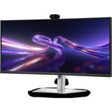Dell Webcam USB-C Pro P3426WEV pour moniteur 34.1" UltraWide incurvé Noir/argent, 1x DisplayPort, 1x HDMI, 2x USB-C, 3x USB-A, 1x RJ-45, 86,6 cm (34.1"), 3440 x 1440 pixels, Wide Quad HD, LCD, 8 ms, Noir, Argent