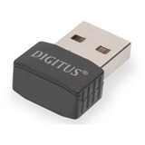 Digitus Adaptateur Mini USB 600 CA sans fil, Adaptateur WLAN Sans fil, USB, WLAN, Wi-Fi 5 (802.11ac), 433 Mbit/s, Noir