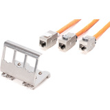 Digitus Adaptateur rail DIN pour 3 modules Keystone Acier inoxydable
