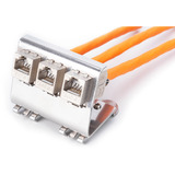 Digitus Adaptateur rail DIN pour 3 modules Keystone Acier inoxydable