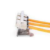 Digitus Adaptateur rail DIN pour 3 modules Keystone Acier inoxydable