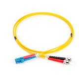 Digitus Câble de raccordement LWL, duplex, connecteur LC > ST, monomode OS2 Jaune