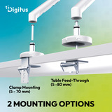 Digitus DA-90470, Support de moniteur Blanc