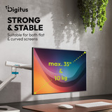 Digitus DA-90470, Support de moniteur Blanc