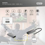 Digitus DS-55343, Extension HDMI Noir