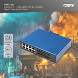 Digitus Gigabit industriel géré L3 avec 8 + 4 ports uplink 10G, Switch 