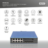 Digitus Gigabit industriel géré L3 avec 8 + 4 ports uplink 10G, Switch 