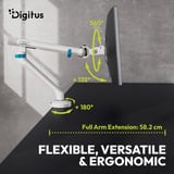 Digitus Support de moniteur design simple, 35", 10 kg Blanc