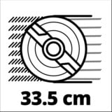 EINHELL GE-CM 36/34-1 Li-Solo Marcher derrière un tracteur tondeuse Batterie Noir, Rouge, Tondeuse à gazon Rouge/Noir, Marcher derrière un tracteur tondeuse, 33,5 cm, 2,5 cm, 6,5 cm, 30 L, 4 roue(s)