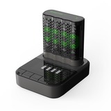 GP Batteries Chargeur de batterie USB RECYKO PRO P461, 4 emplacements de charge, incl. station d'accueil D461 Gris