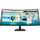 HP Écran incurvé P34hc G4 WQHD USB-C 34" Moniteur UltraWide Noir, 1x DisplayPort, 1x HDMI, 1x USB-C, 4x USB-A, 86,4 cm (34"), 3440 x 1440 pixels, Wide Quad HD, LCD, 5 ms, Noir