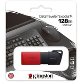 Kingston DataTraveler Exodia M 128 Go, Clé USB Rouge/Noir, USB-A 3.2 Gen 1