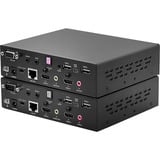 Lindy Extendeur Dual Head HDMI, Cat.6, USB et RS232, Switch KVM Noir