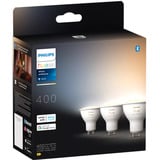 Philips Hue GU10 - Spot connecté - (pack de 3), Lampe à LED Philips Hue White ambiance GU10 - Spot connecté - (pack de 3), Ampoule intelligente, Bluetooth/Zigbee, Blanc, GU10, GU10, Spot
