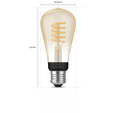 Philips Hue Hue White Ambiance Ampoule filament E27 Edison ST64 550, Lampe à LED 