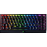 Razer BlackWidow V3 Mini HyperSpeed Switch jaune, clavier gaming Noir, Layout DE, Razer Yellow, 65%, USB + RF Wireless + Bluetooth, Clavier mécanique, QWERTY, LED RGB, Noir