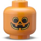 Room Copenhagen LEGO Storage HEAD "Citrouille" mini, Boîte de rangement Orange/Noir