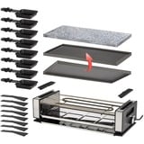 Unold 48760 raclette 8 personne(s) 1200 W Noir, Acier inoxydable Noir/en acier inoxydable, 8 personne(s), Plastique, Acier inoxydable, 1 zone(s), Noir, Acier inoxydable, Rectangulaire, Temperature