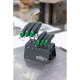 Wiha Jeu de clés à goupille hexagonales, avec poignée transversale ComfortGrip, Tournevis Noir/Rouge