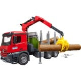 bruder Camion de transport de bois MB Arocs avec grue de chargement et grappin, Modèle réduit de voiture 03669