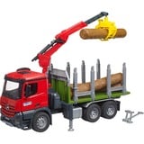 bruder Camion de transport de bois MB Arocs avec grue de chargement et grappin, Modèle réduit de voiture 03669