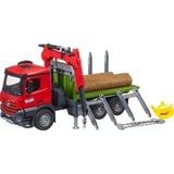 bruder Camion de transport de bois MB Arocs avec grue de chargement et grappin, Modèle réduit de voiture 03669