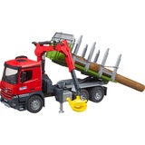 bruder Camion de transport de bois MB Arocs avec grue de chargement et grappin, Modèle réduit de voiture 03669