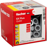 fischer Cheville à expansion SX Plus 12x60 Gris clair