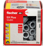 fischer Cheville à expansion SX Plus 12x60 Gris clair