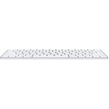 Apple Magic clavier USB + Bluetooth Anglais américain Aluminium, Blanc Argent/Blanc, Layout États-Unis, 60%, USB + Bluetooth, Aluminium, Blanc