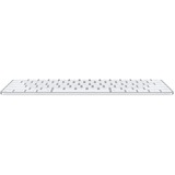 Apple Magic clavier USB + Bluetooth Anglais américain Aluminium, Blanc Argent/Blanc, Layout États-Unis, 60%, USB + Bluetooth, Aluminium, Blanc