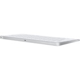 Apple Magic clavier USB + Bluetooth Anglais américain Aluminium, Blanc Argent/Blanc, Layout États-Unis, 60%, USB + Bluetooth, Aluminium, Blanc