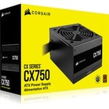 Corsair CX750, 750 Watt alimentation  Noir, 3x PCIe