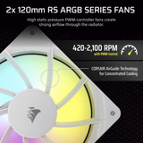 Corsair NAUTILUS 240 RS ARGB Reconditionné, Watercooling Blanc