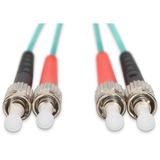 Digitus Câble de raccordement LWL, duplex, connecteur ST > ST, multimode OM3 Turquoise