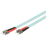 Digitus Câble de raccordement LWL, duplex, connecteur ST > ST, multimode OM3 Turquoise