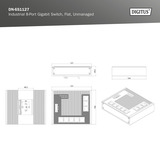 Digitus Switch réseau Ethernet 8P G, plat, industriel UNM 