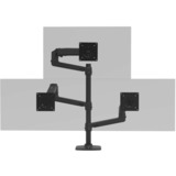 Ergotron Bras empilable double LX avec trépied haut, Support de moniteur Noir, Tall Pole, Matte Black, Pince, 20 kg, 101,6 cm (40"), 100 x 100 mm, Réglage de la hauteur, Noir