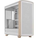 Fractal Design Summit Chalk White TG Clear Tint boîtier midi tower Blanc/bois | 2x USB-A | 1x USB-C | Window