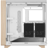 Fractal Design Summit Chalk White TG Clear Tint boîtier midi tower Blanc/bois | 2x USB-A | 1x USB-C | Window