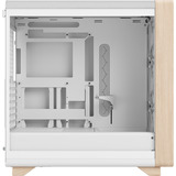 Fractal Design Summit Chalk White TG Clear Tint boîtier midi tower Blanc/bois | 2x USB-A | 1x USB-C | Window