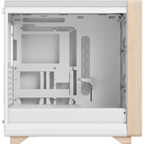 Fractal Design Summit Chalk White TG Clear Tint boîtier midi tower Blanc/bois | 2x USB-A | 1x USB-C | Window