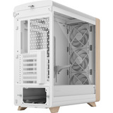 Fractal Design Summit Chalk White TG Clear Tint boîtier midi tower Blanc/bois | 2x USB-A | 1x USB-C | Window